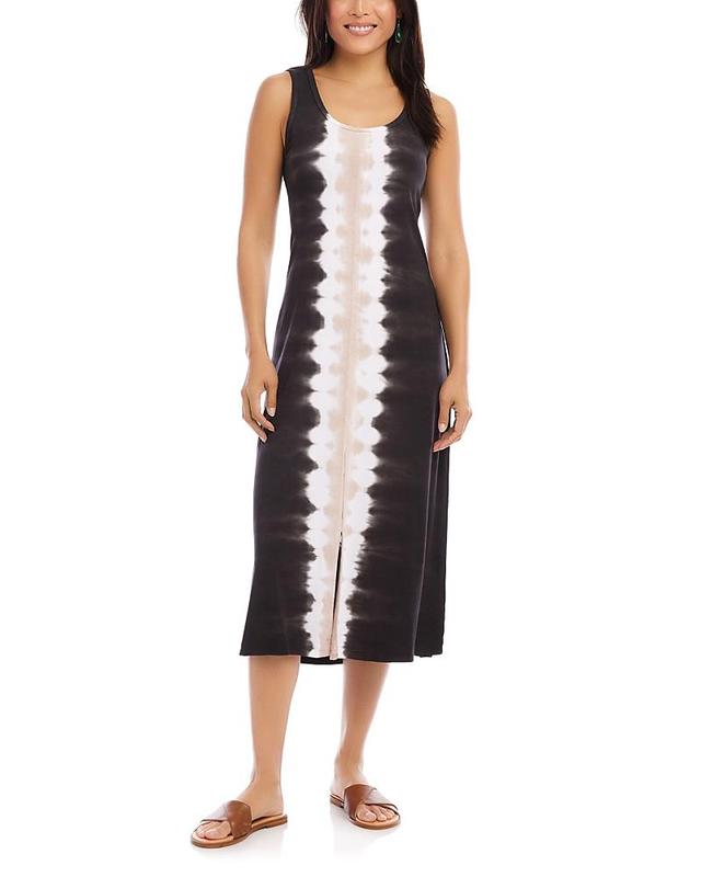 Karen Kane Tie Dye Scoop Neck Sleeveless Midi Dress Product Image