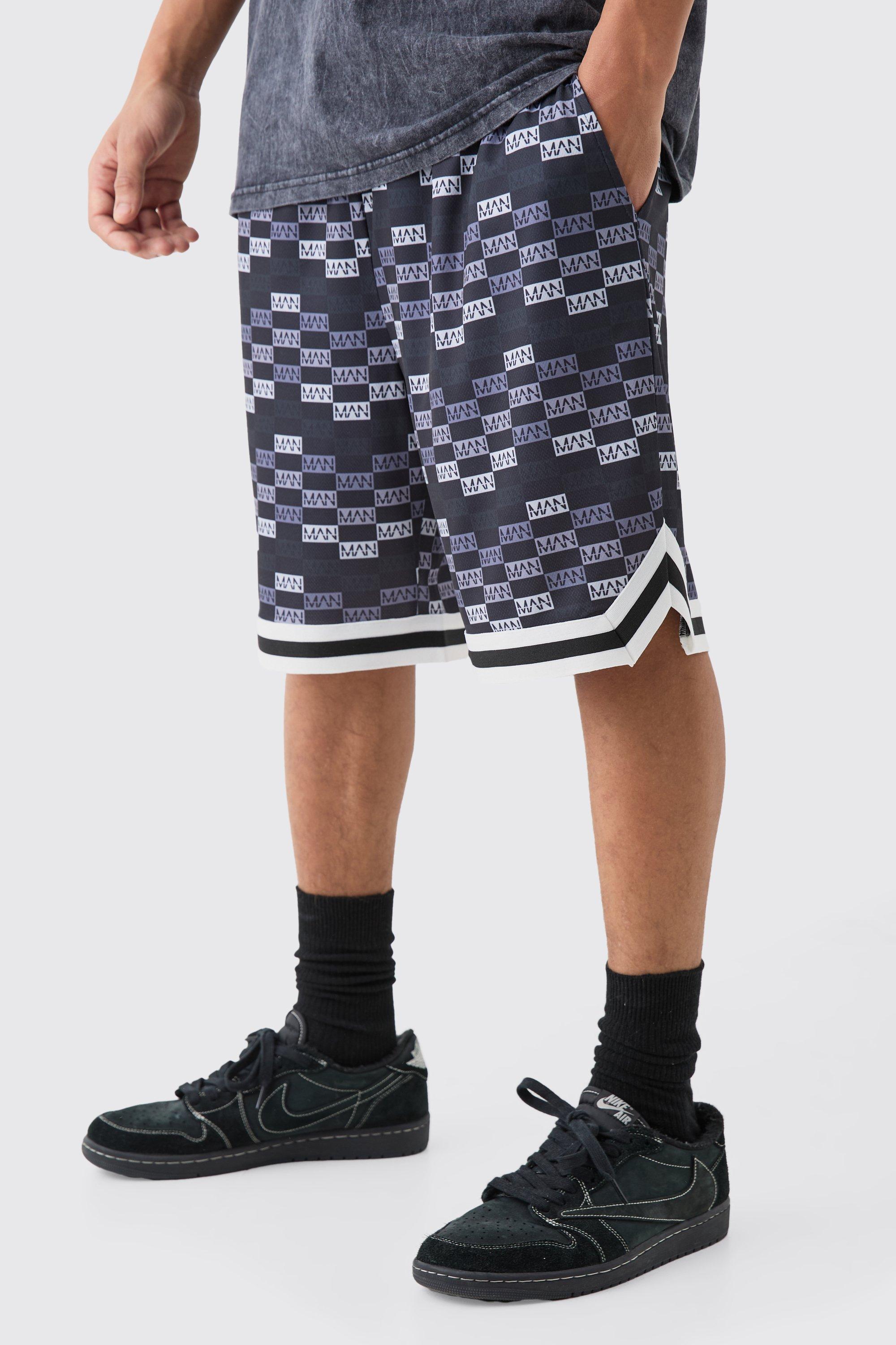 Loose Fit Mid Length Man Mesh Basketball Short | boohooMAN USA Product Image