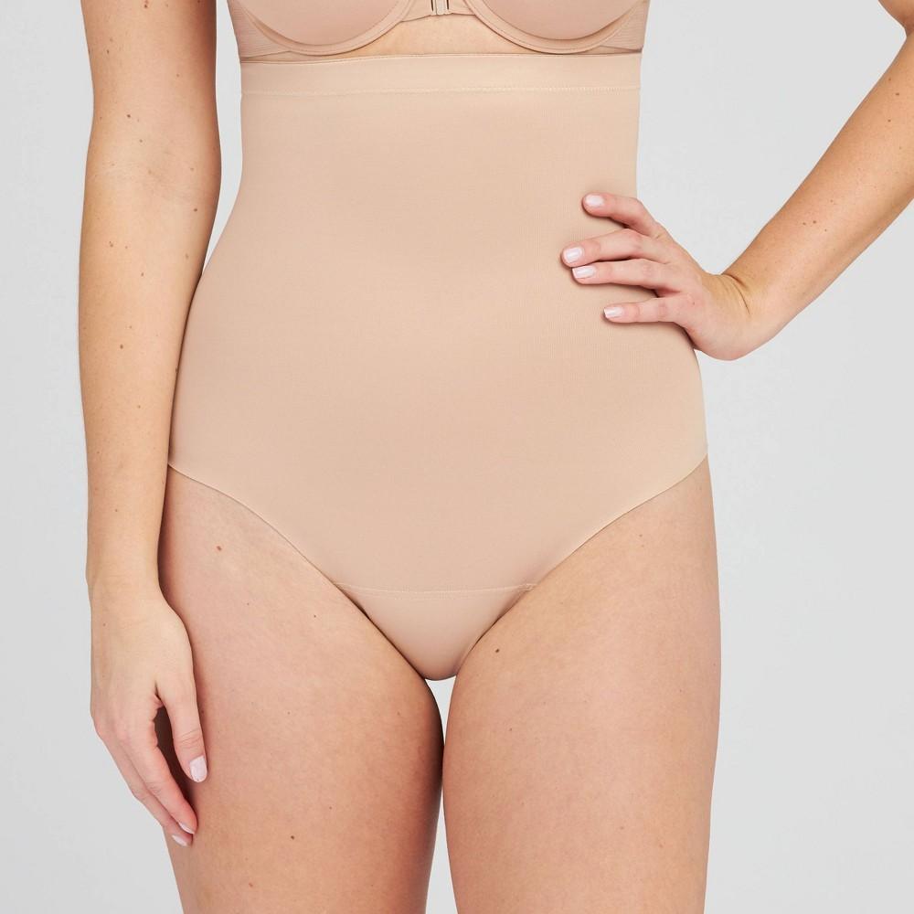 ASSETS by SPANX Womens Flawless Finish High-Waist Shaping Thong - Beige XL Product Image