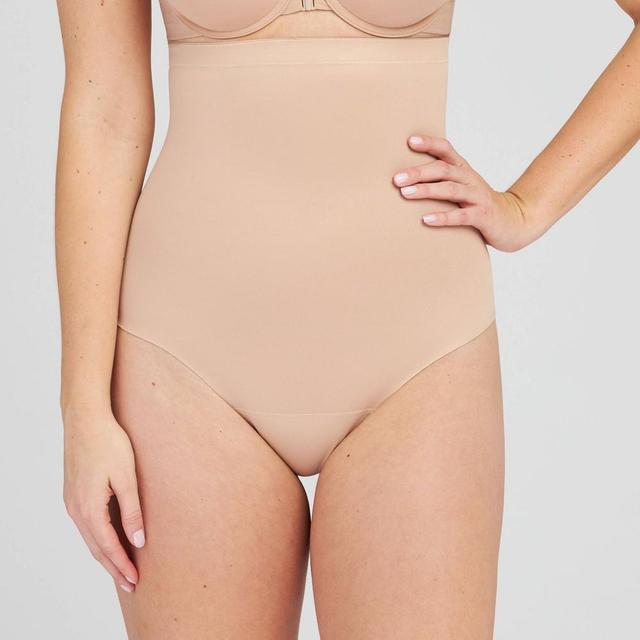 ASSETS by SPANX Womens Flawless Finish High-Waist Shaping Thong - Beige XL Product Image