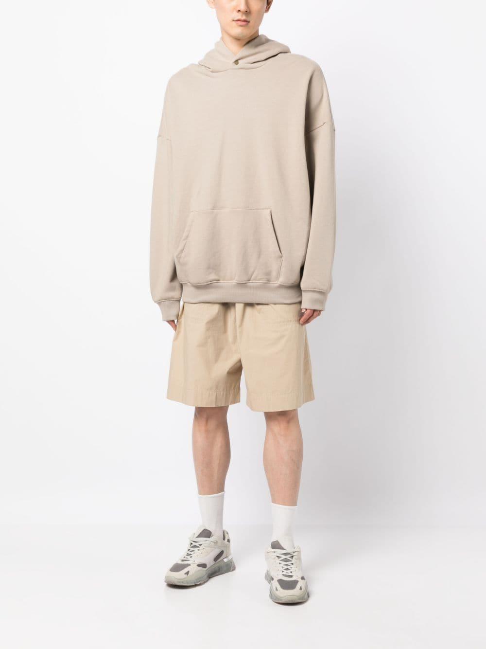 Eternal Long-sleeve Cotton Hoodie In Beige Product Image