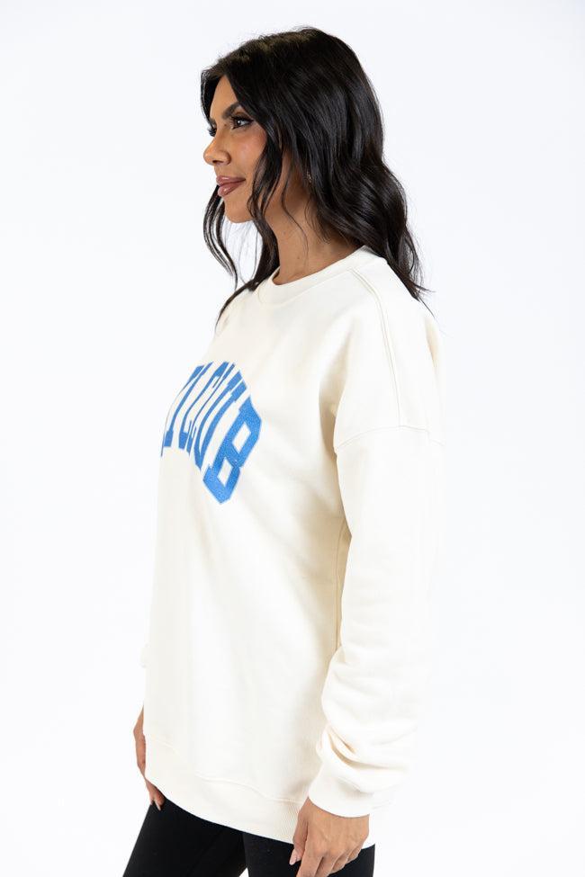 Ski Club Cream Oversized Graphic Sweatshirt Product Image