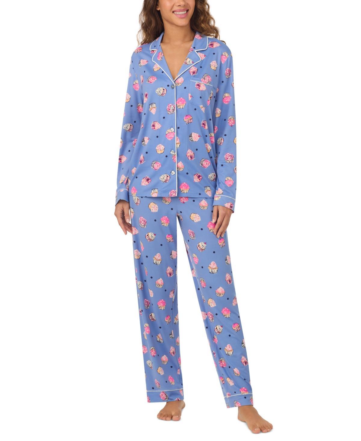 Cuddl Duds Womens 2-Pc. Printed Long-Sleeve Pajamas Set Product Image