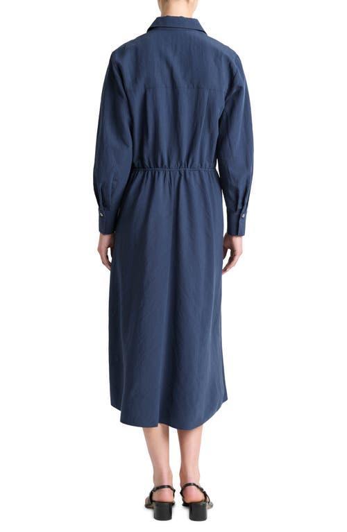 VINCE Easy Long Sleeve Midi Shirtdress In Lt Coastal Product Image