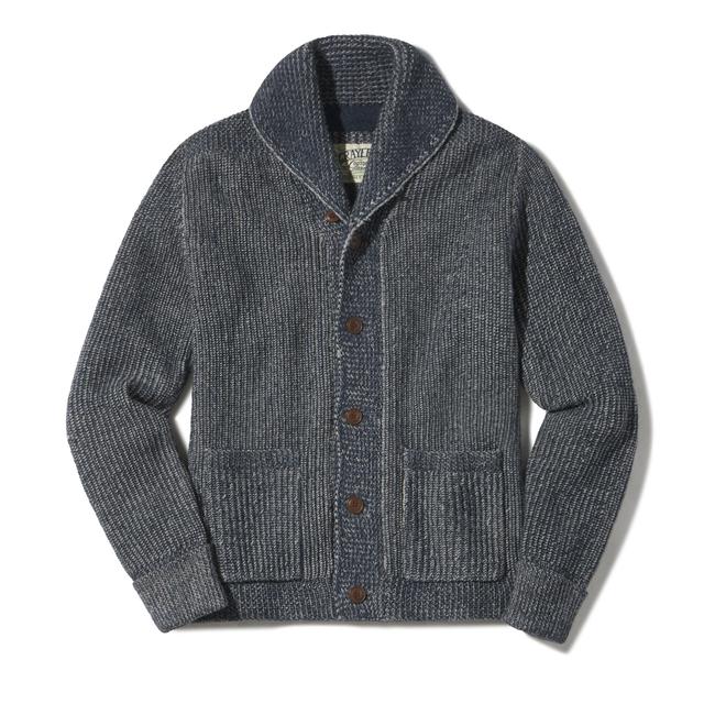 Belmont Plaited Cardigan Sweater - Blue Charcoal Product Image