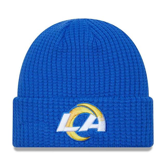 Mens New Era Royal Los Angeles Rams Prime Cuffed Knit Hat Product Image