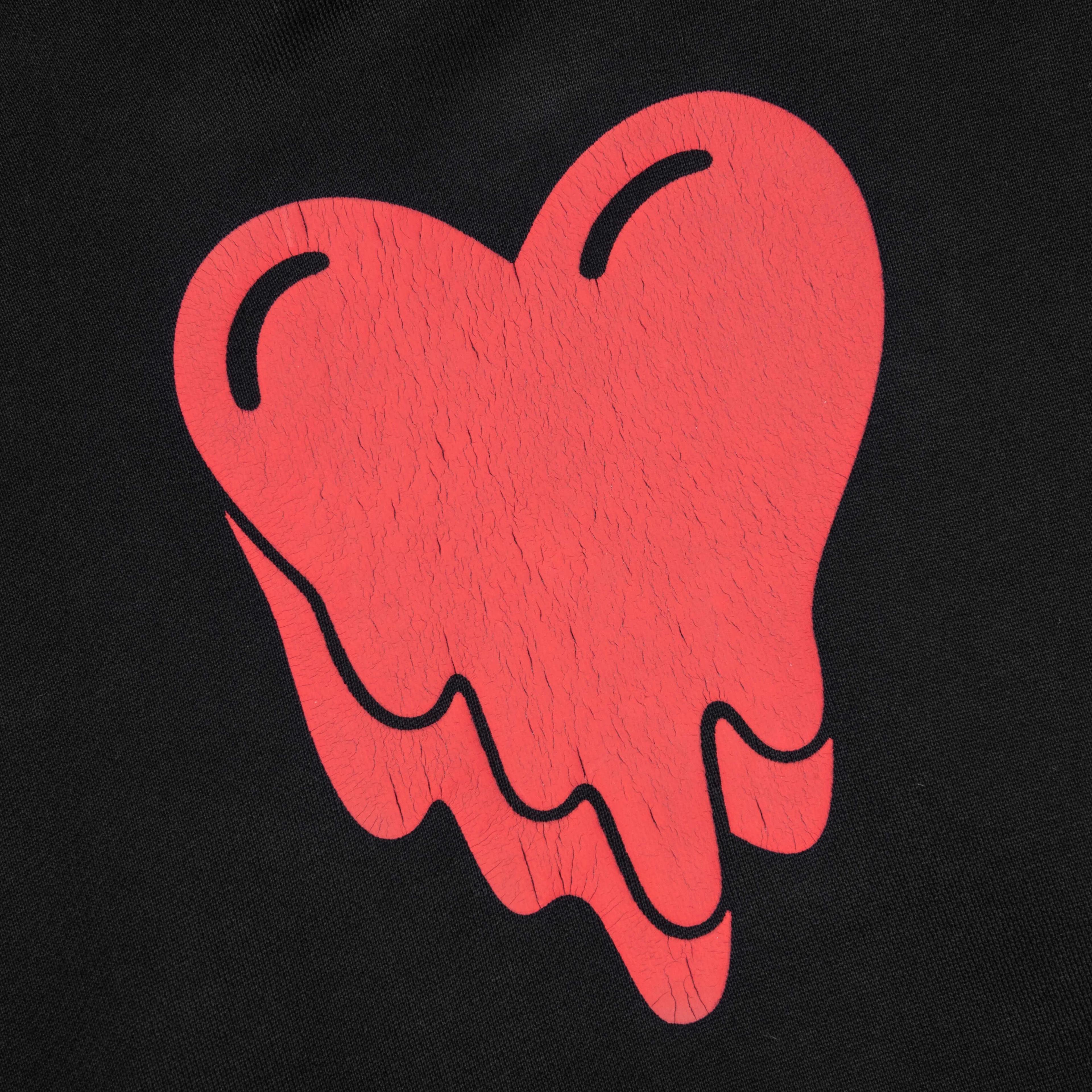 Heart Logo Hoodie - Black Male Product Image