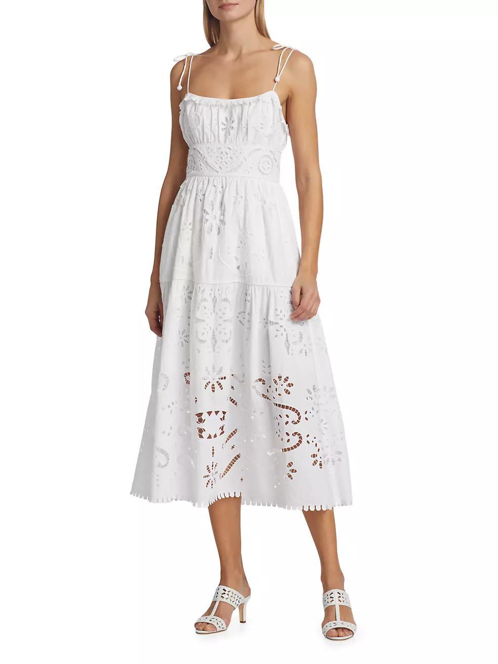 Liat Eyelet Embroidered Midi-Dress Product Image