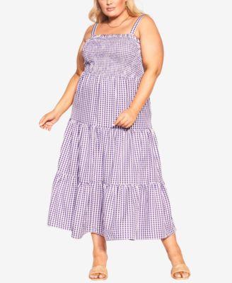 Plus Size Gingham Maxi Dress product image