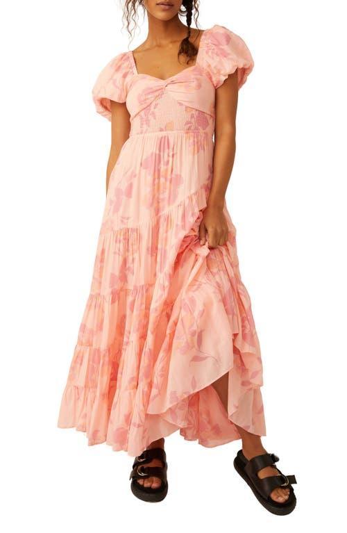 Free People Cotton Short Sleeve Smocked Maxi Dress Product Image