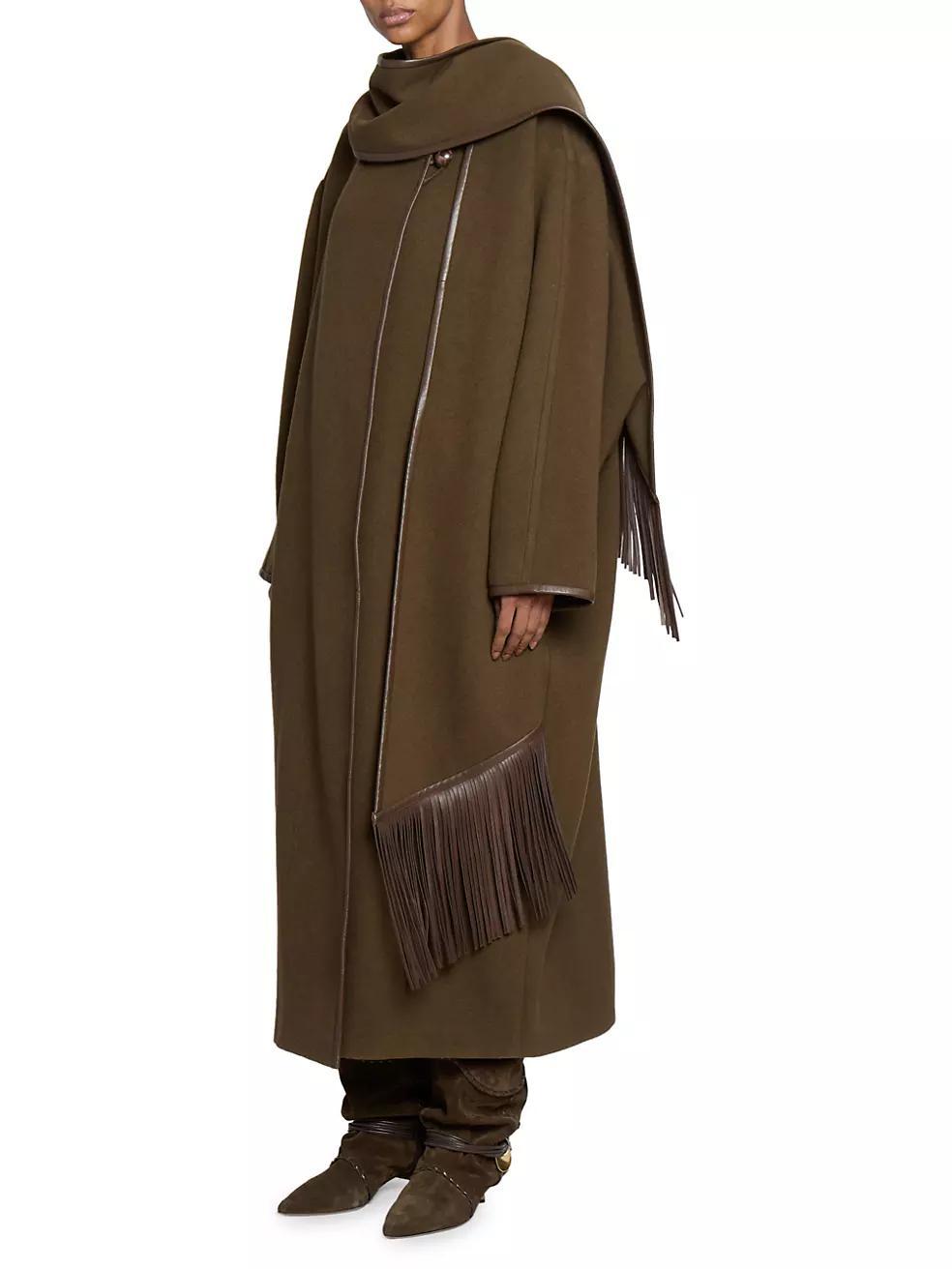 Irvana Virgin Wool-Blend Hooded Coat Product Image