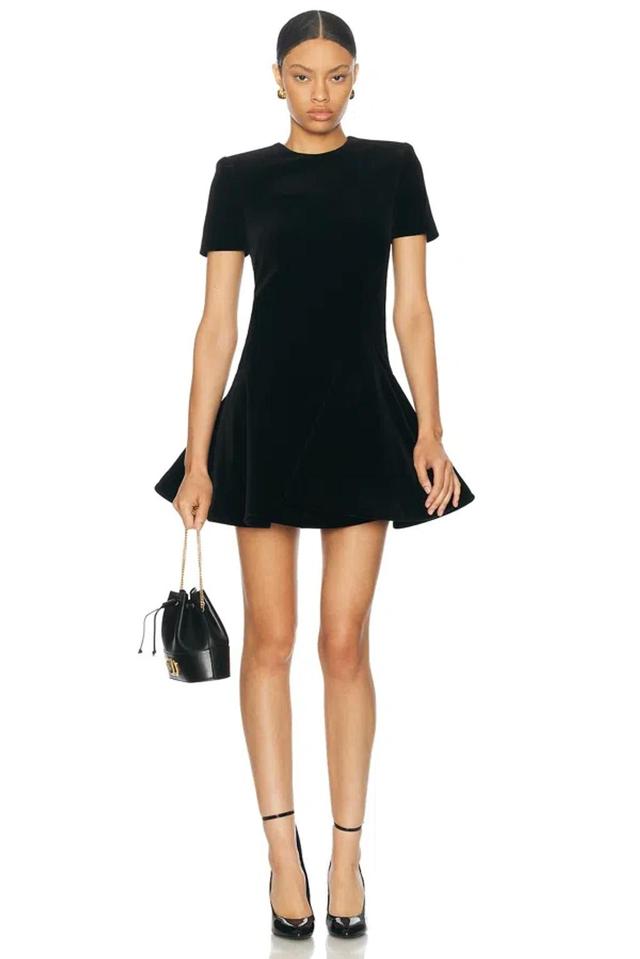 VALENTINO Velvet Couture Dress In Black Product Image