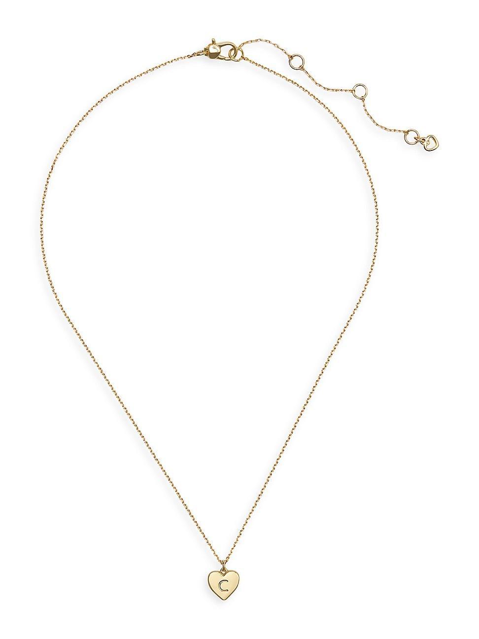 Womens Initial Here Gold-Plated Pendant Necklace Product Image