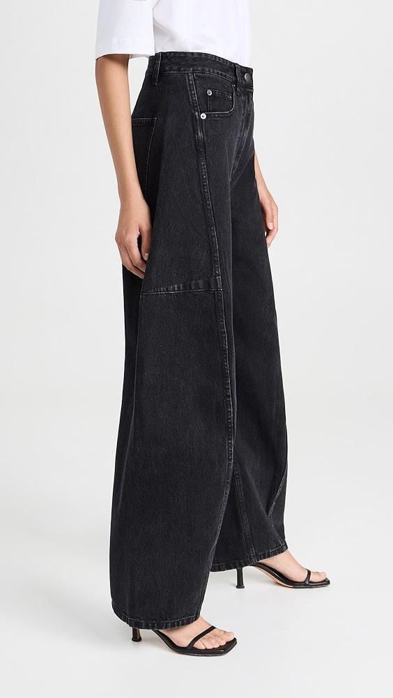 Tibi Black Denim Sid Jeans | Shopbop Product Image