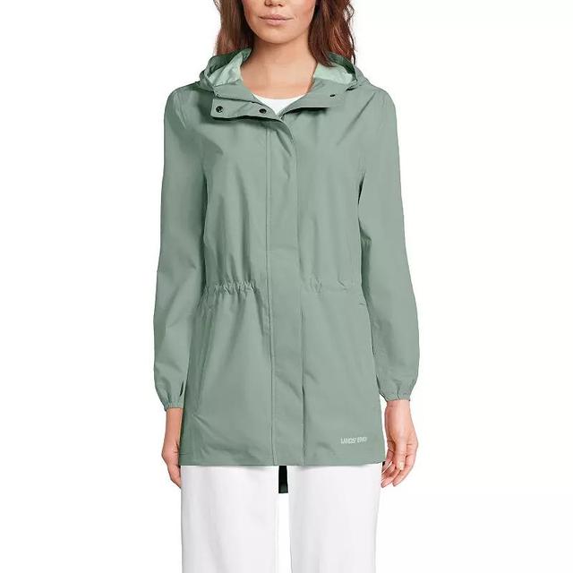 Womens Lands End Hooded Packable Raincoat Product Image