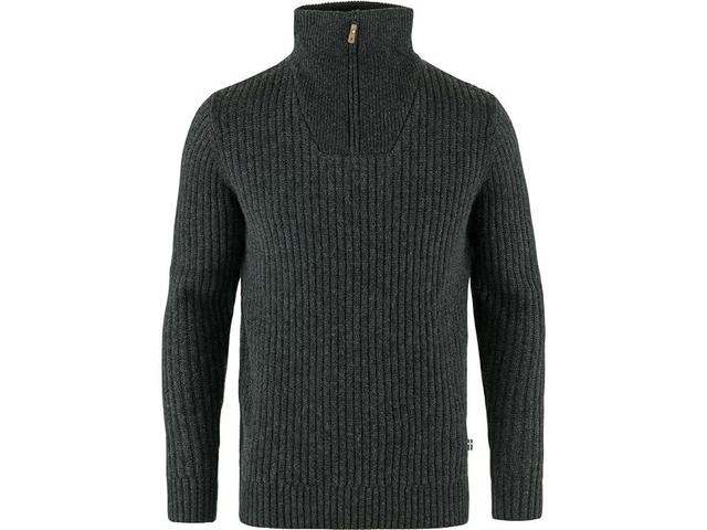 Fjallraven Ovik 1/2 Zip Knit (Dark Grey) Men's Sweater Product Image