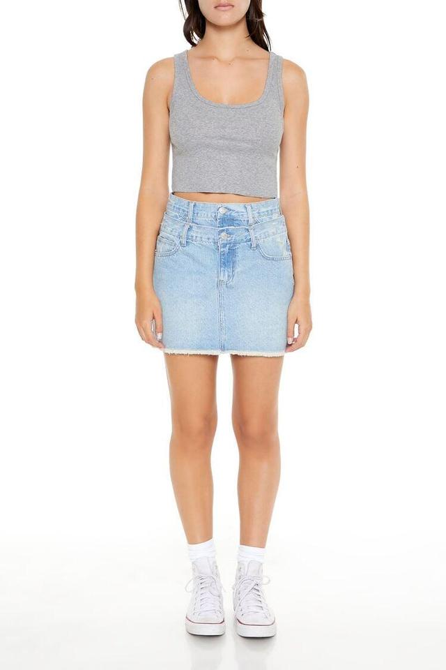 Layered Denim Mini Skirt | Forever 21 Product Image