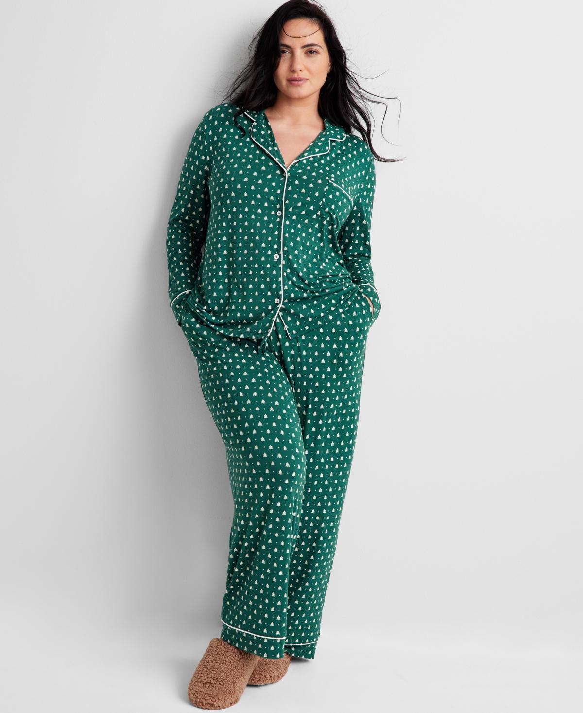 State of Day Womens Refresh & Rest Packaged Notched-Collar Pajama Set Xs-3X, Created for Macys Product Image