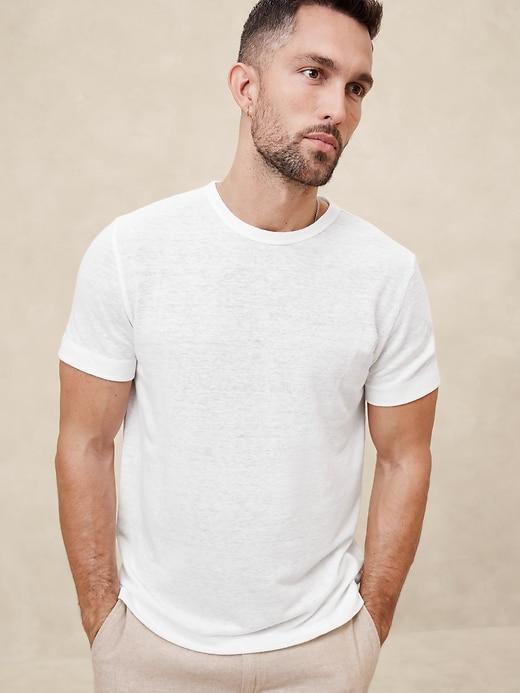 Linen-Blend T-Shirt Product Image