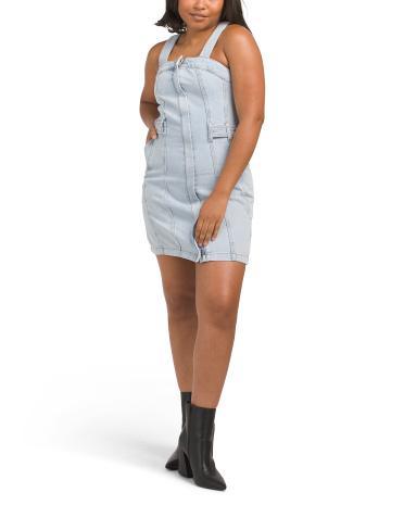 Sleeveless Denim Midi Dress for Women Product Image