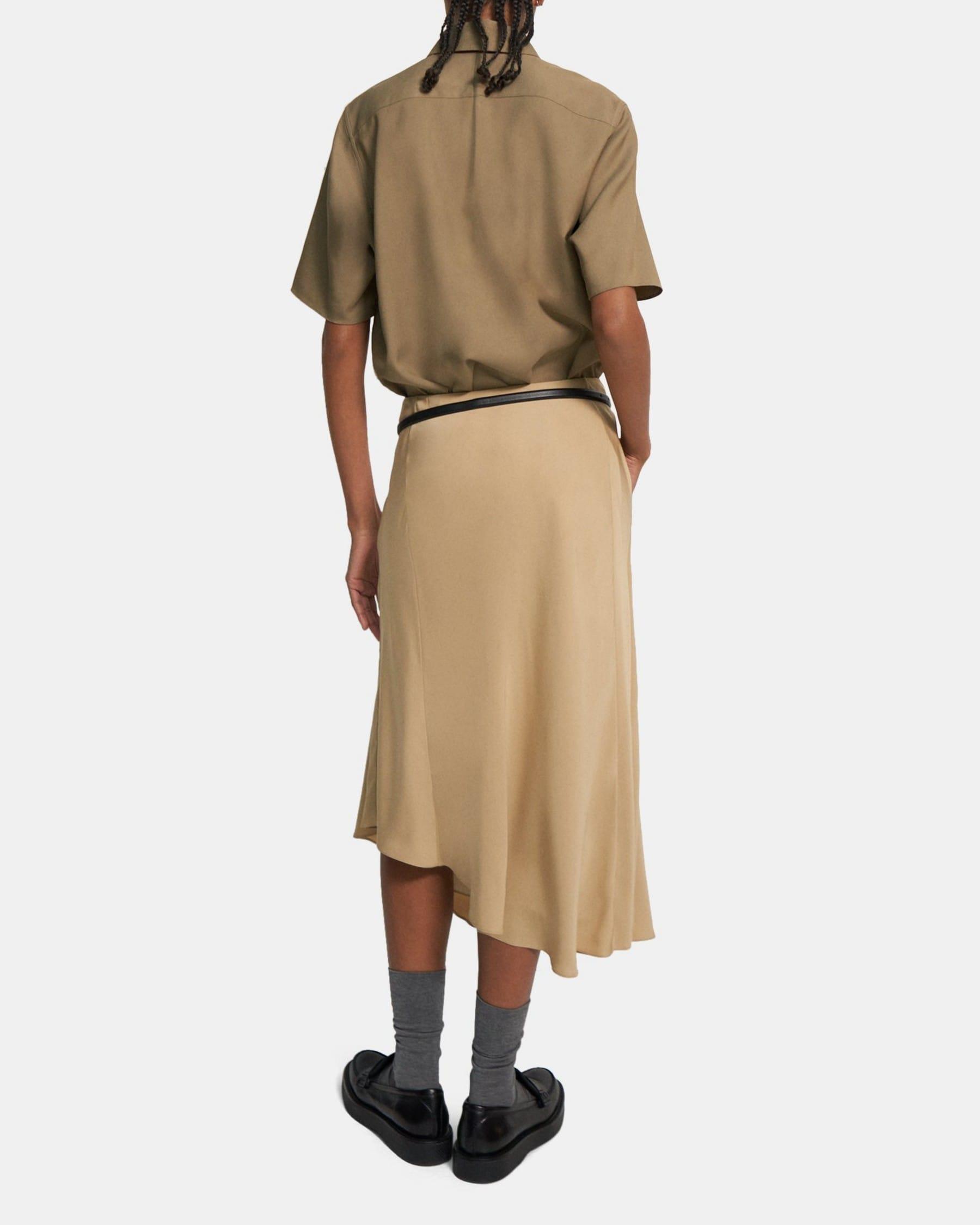 Asymmetrical Silk Georgette Skirt Product Image