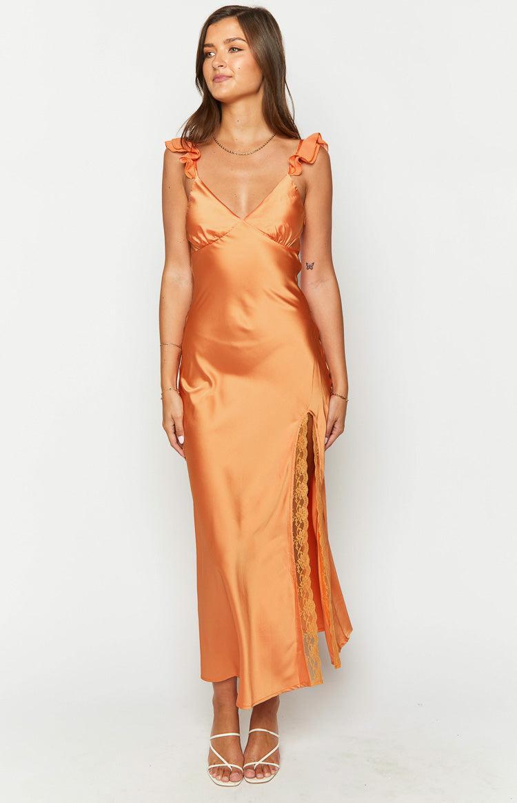 Wendy Orange Maxi Dress Product Image