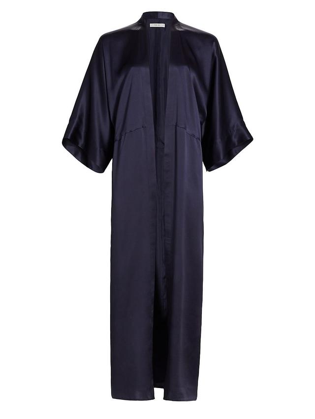 Womens Silk Long Robe Jacket Product Image