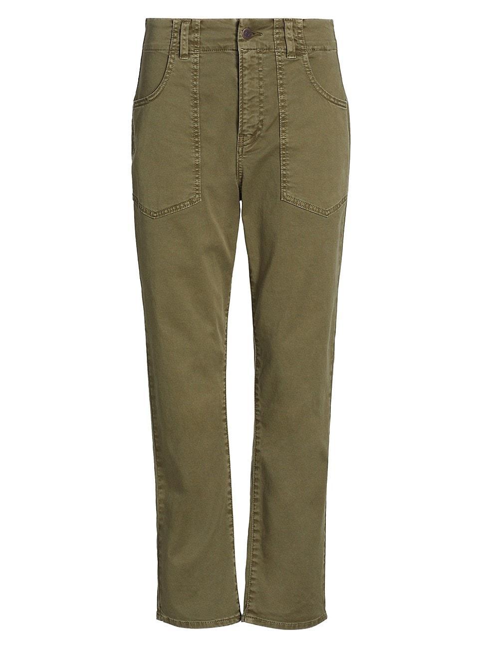 Womens Arya Cotton-Blend Straight-Leg Cargo Pants Product Image