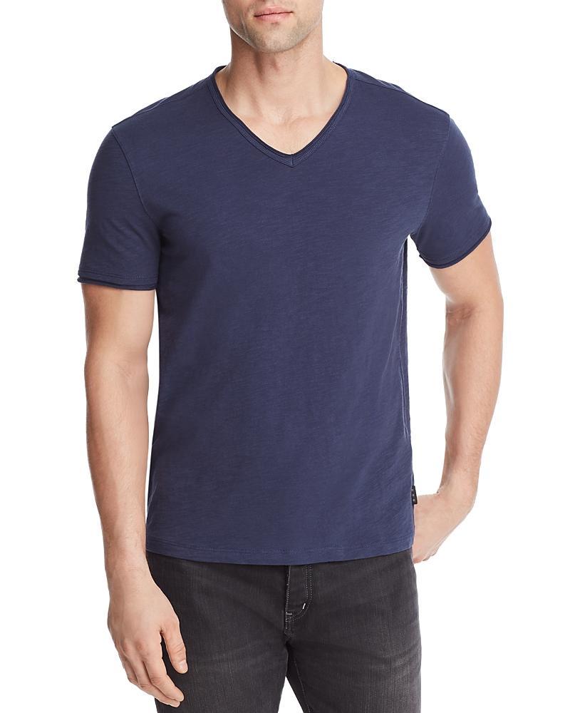 John Varvatos Star USA Slim Fit Slubbed V-Neck T-Shirt Product Image