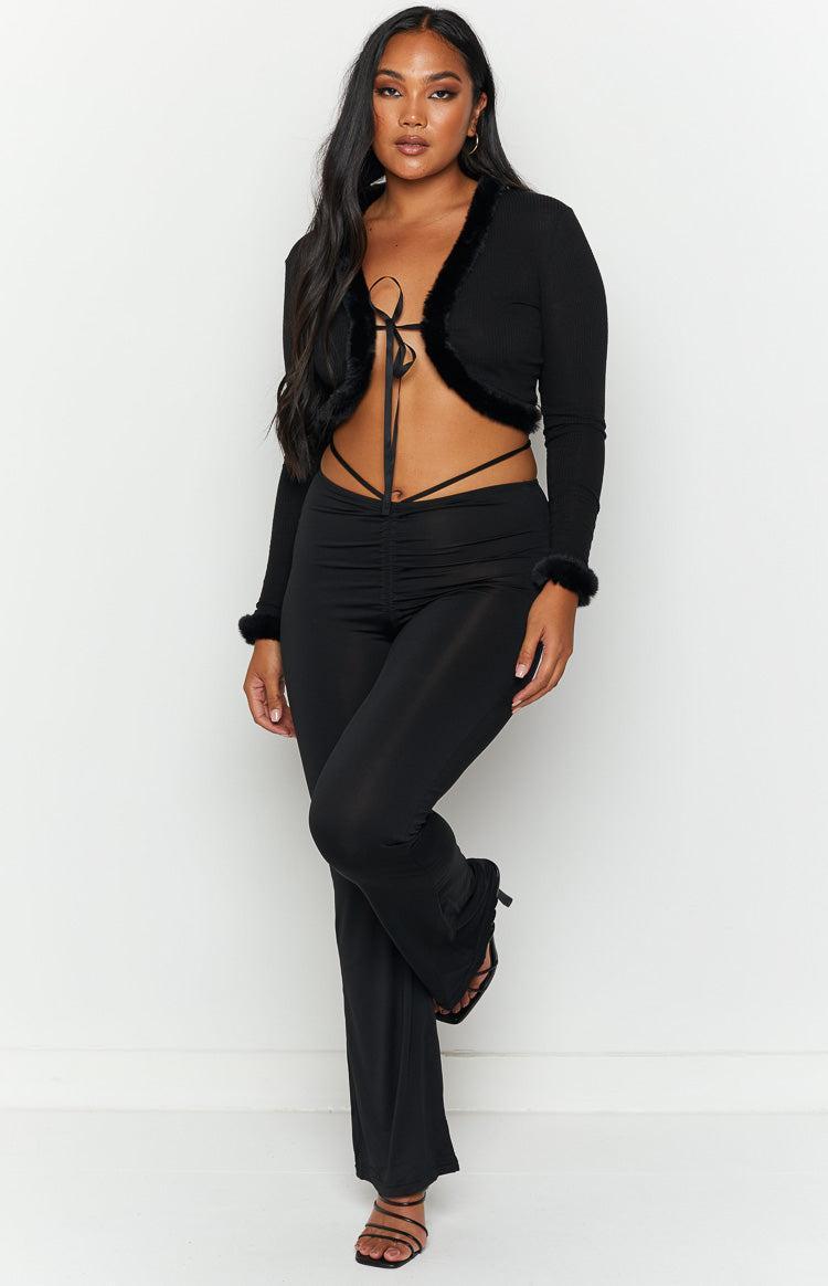 Darlah Black Tie Up Cardi Product Image