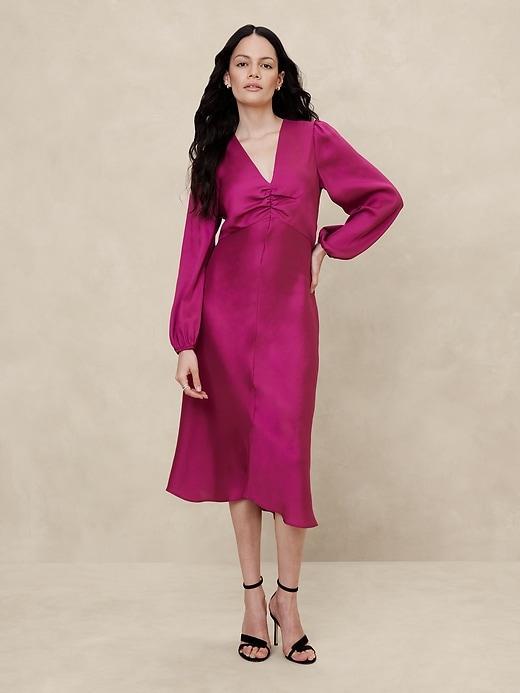 Silky Column Midi Dress Product Image