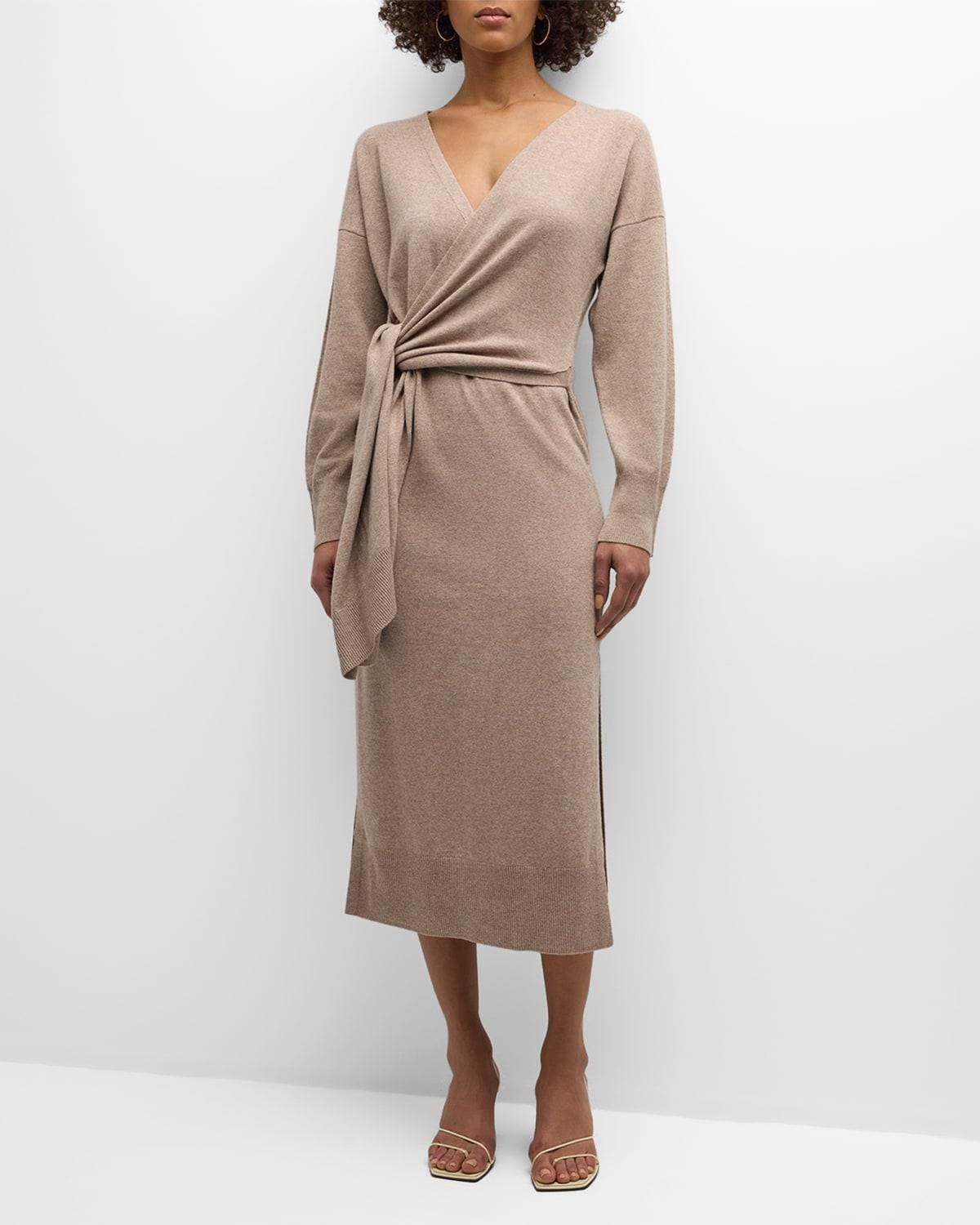 Simkhai Skyla Long Sleeve Wrap Sweater Dress Product Image