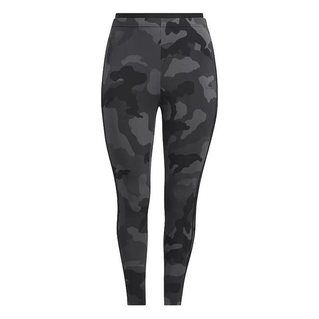 Plus Size adidas Essentials 3-Stripes Camo Print Training Leggings, Womens Product Image