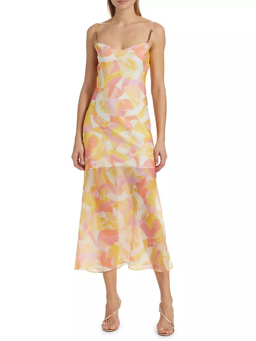 Marcella Abstract Voilé Midi-Dress Product Image