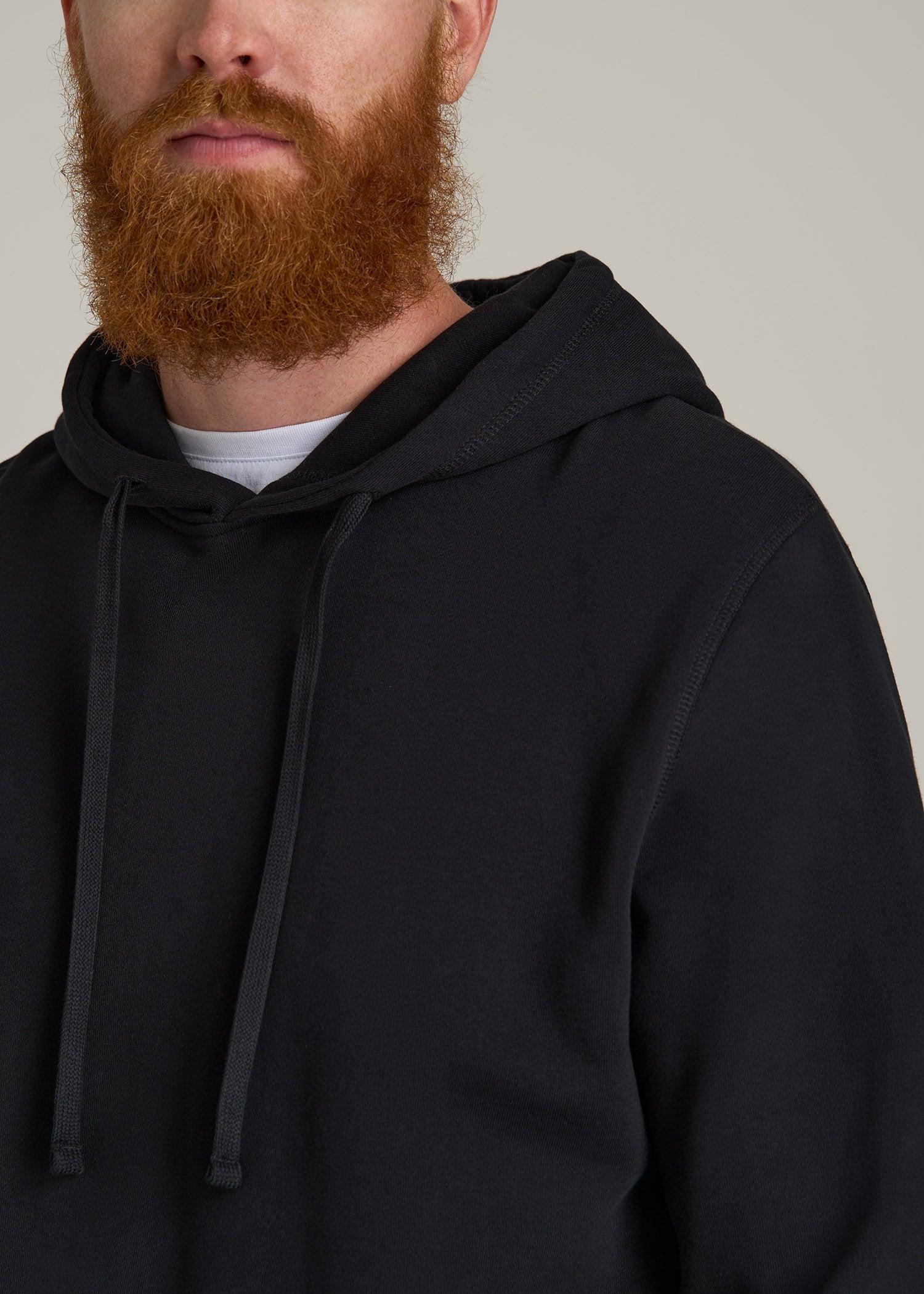 Wearever 2.0 Fleece Hoodie for Tall Men in Black Product Image