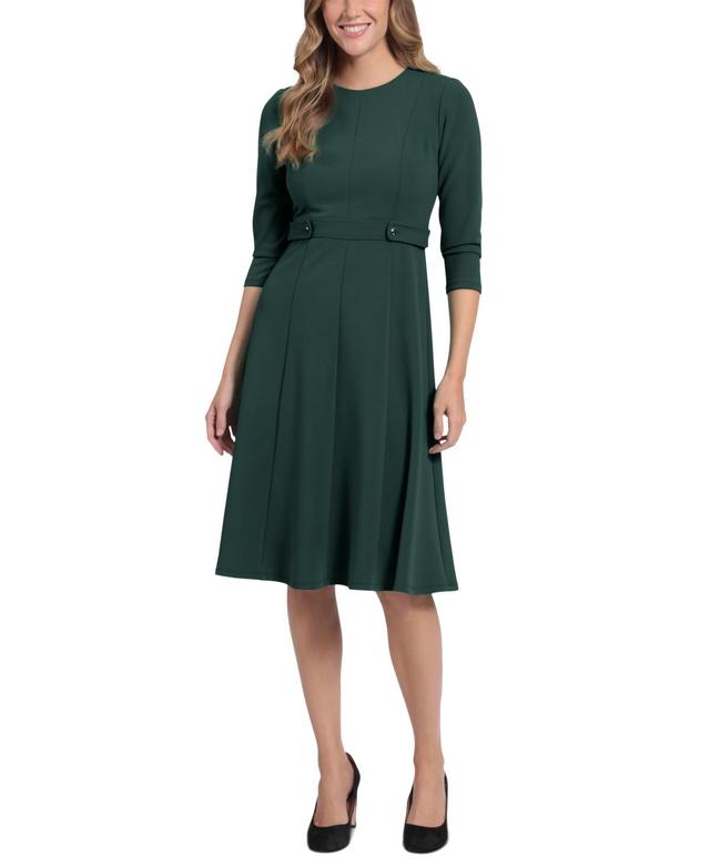 Womens London Times Side Tab Fit & Flare Dress Product Image