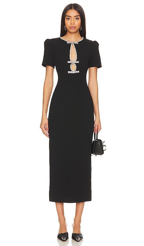 Crepe Diamante Midi Dress Product Image