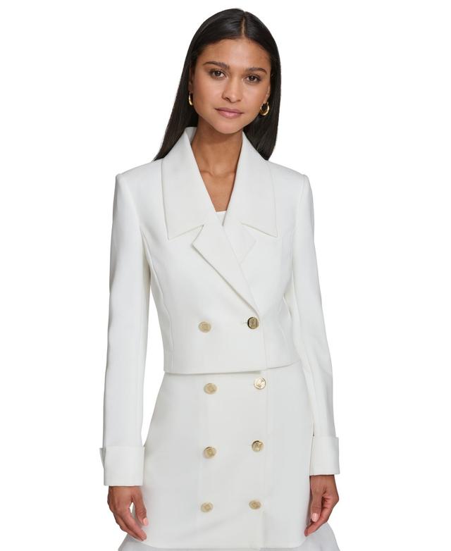 Women's Double-Breasted Cropped Blazer Product Image