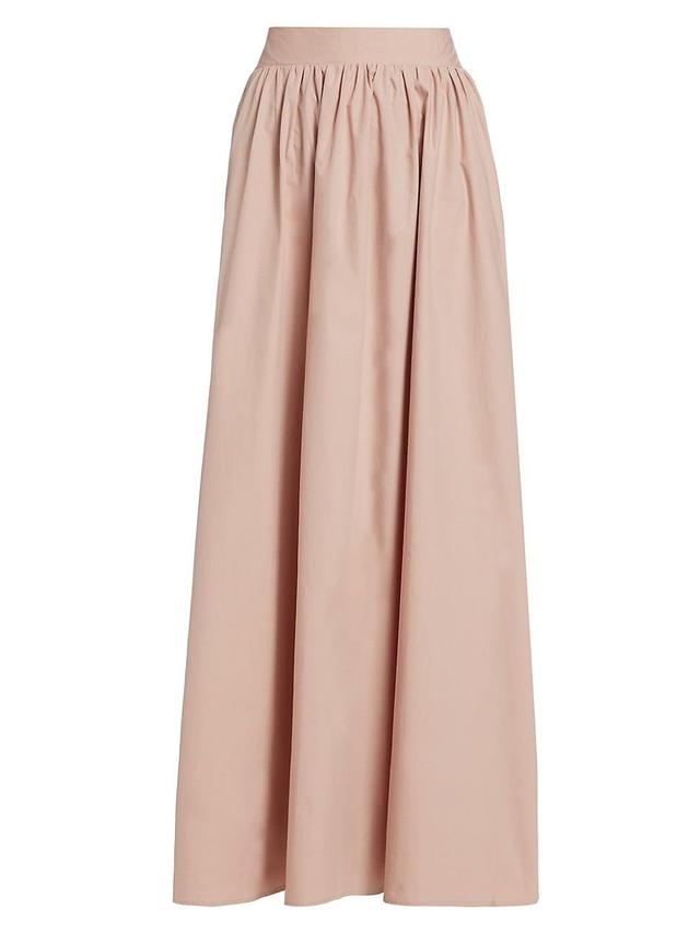 Womens Cotton Poplin Maxi Skirt Product Image