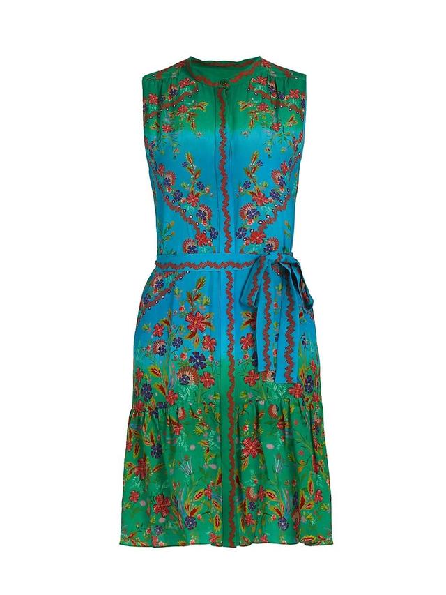 Womens Tilly Floral Silk Shirtdress Product Image