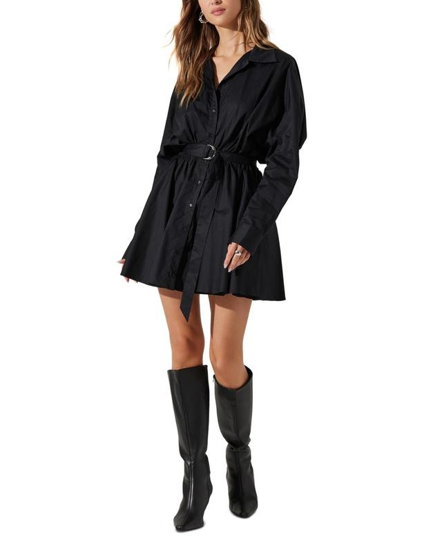 Astr the Label Womens Winca Waist-Belt Shirt Dress Product Image