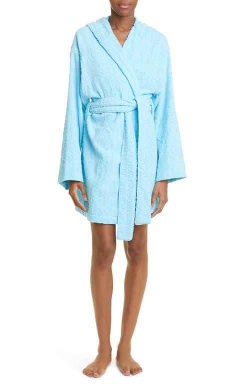 Womens Belted Terry Jacquard Robe Product Image