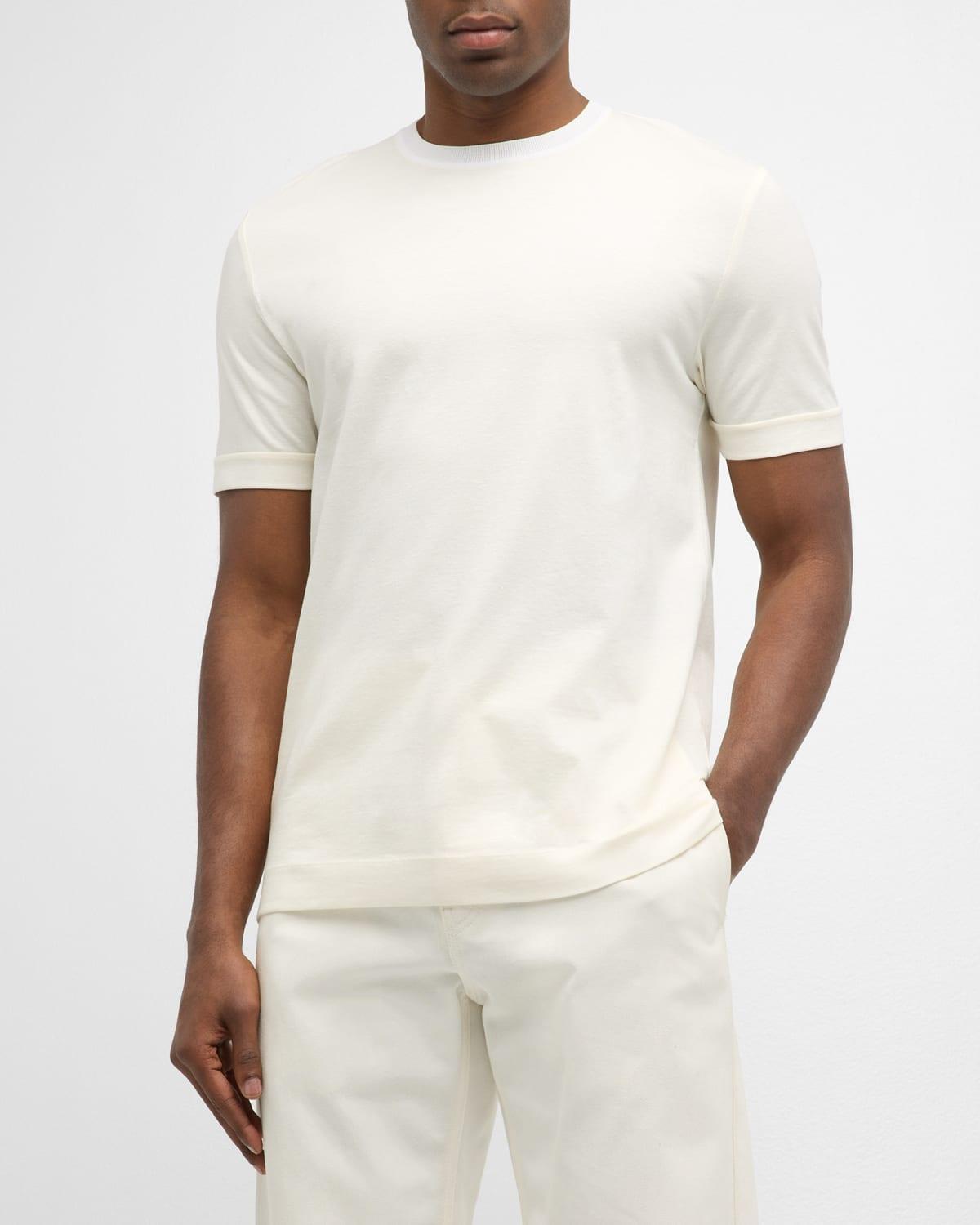 Mens Cotton Melange Crewneck T-Shirt Product Image