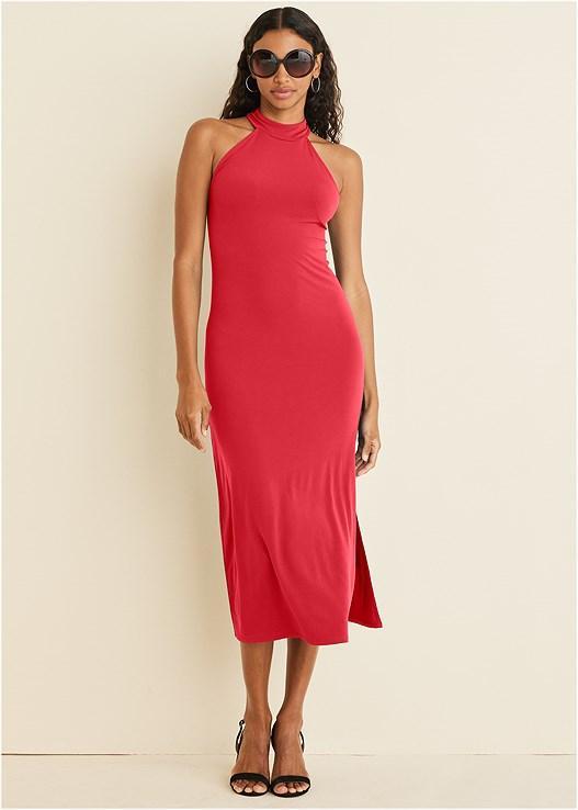 High Neck Midi Dress Product Image