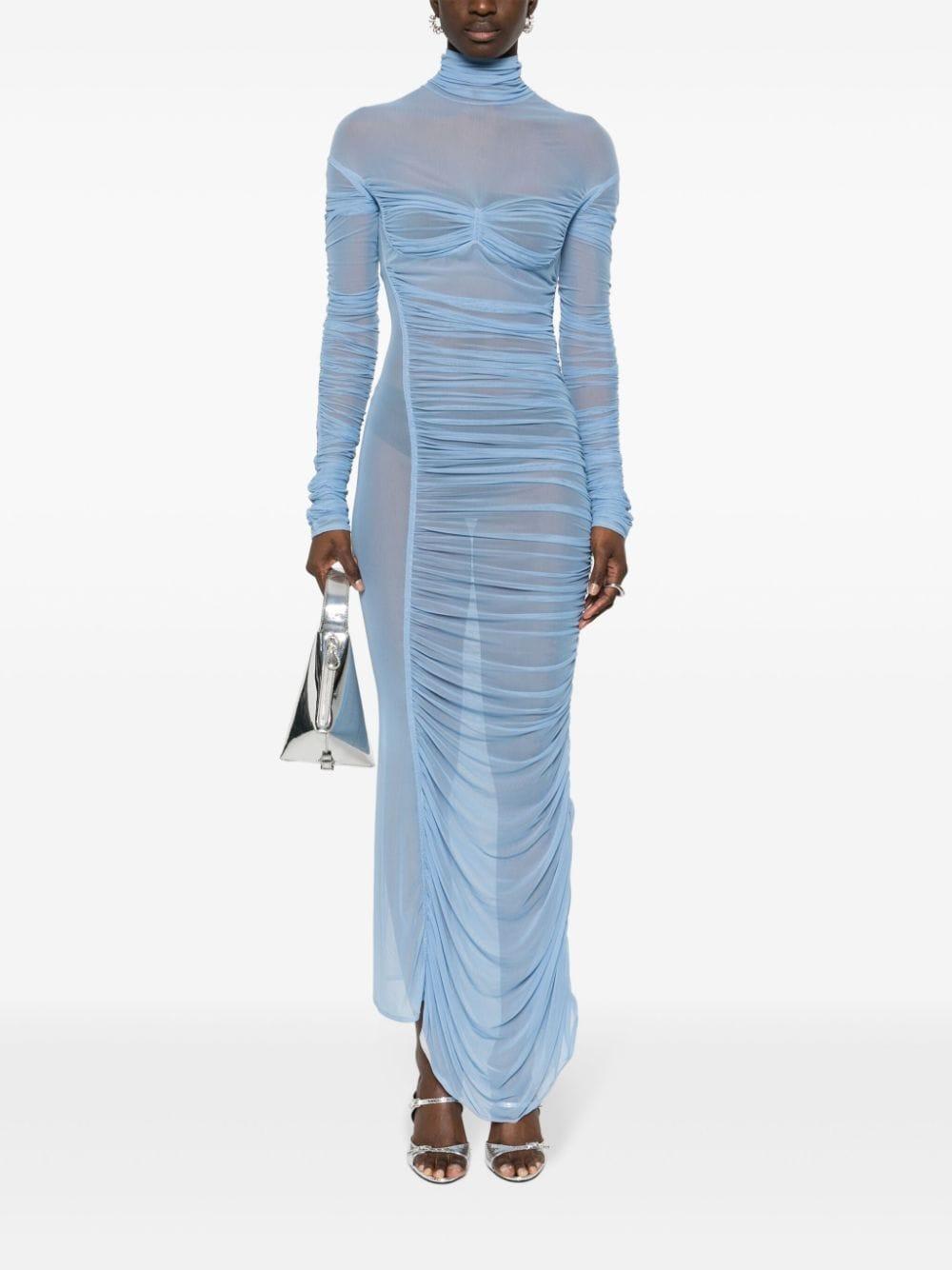 ruched mesh maxi dress Product Image