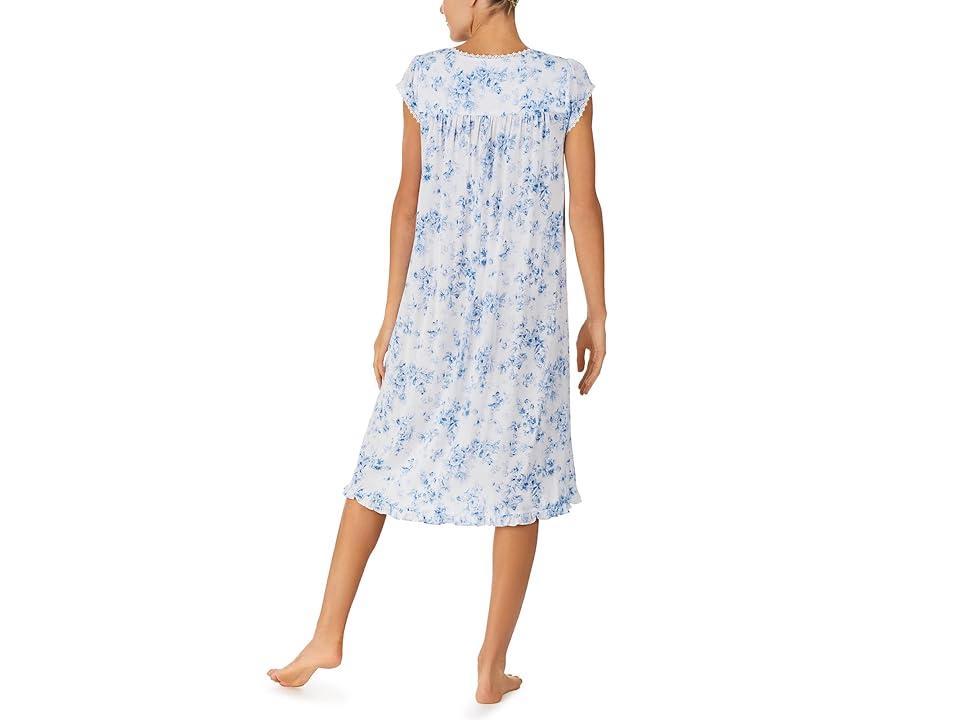 Eileen West Floral Print Sweetheart Neck Cotton Modal Waltz Nightgown Product Image