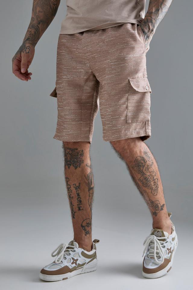 Tall Textured Cargo Short | boohooMAN USA Product Image