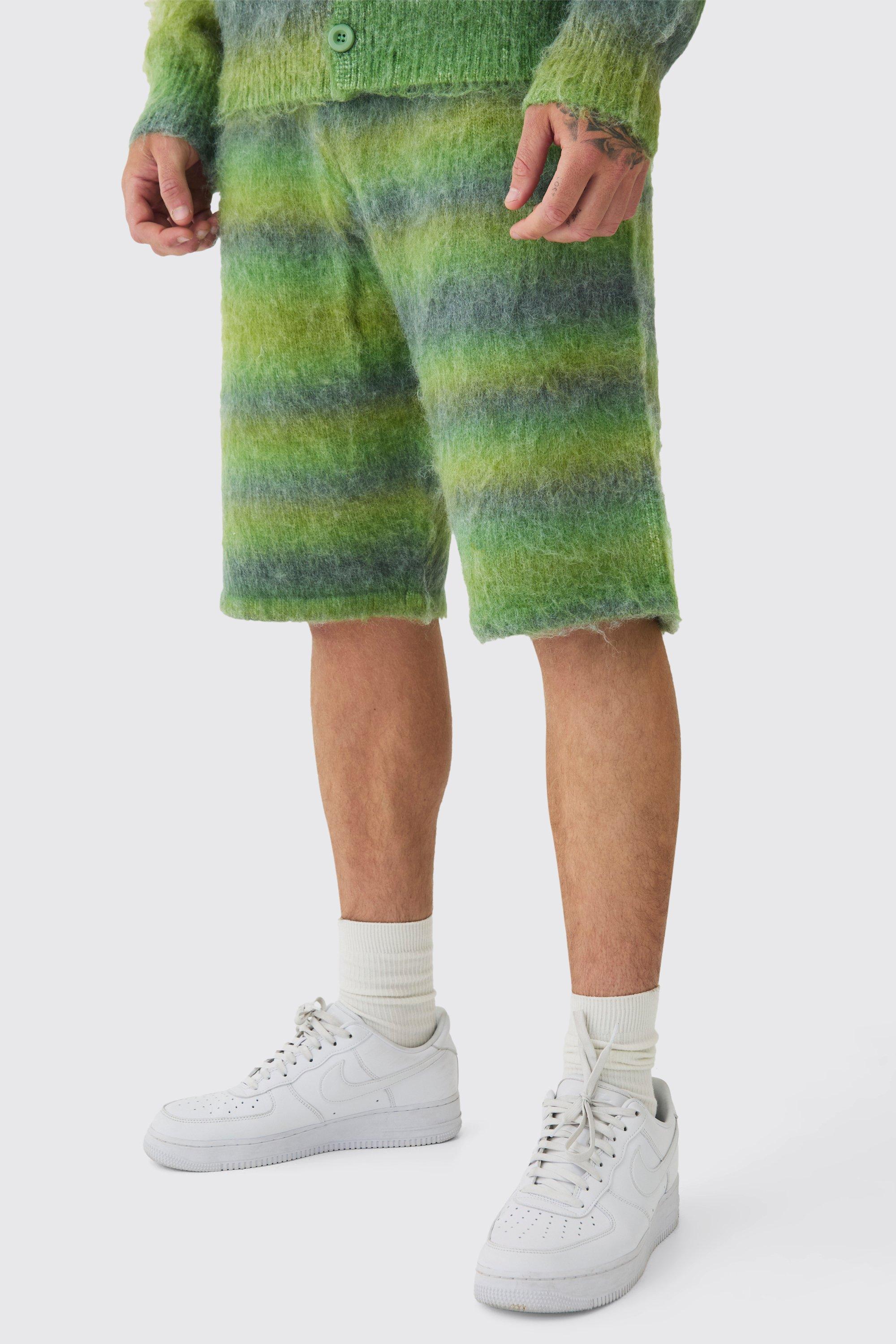 Tall Relaxed Fit Knitted Brushed Shorts | boohooMAN USA Product Image