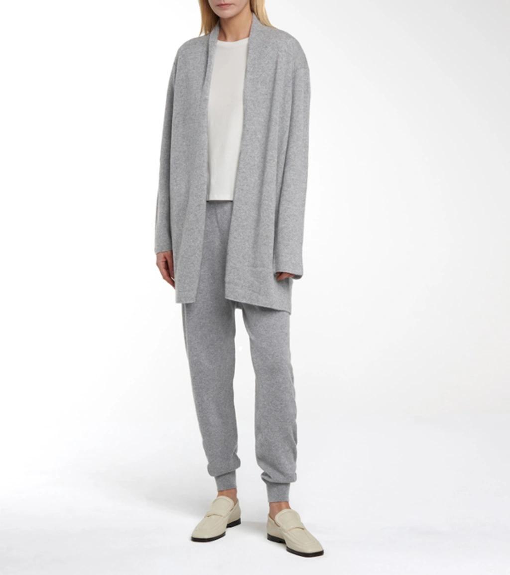 THE ROW Fulham Cashmere Open Front Cardigan In Medium Heather Grey Product Image