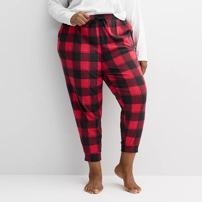 Plus Size Sonoma Goods For Life Cuffed Pajama Pants, Womens Product Image